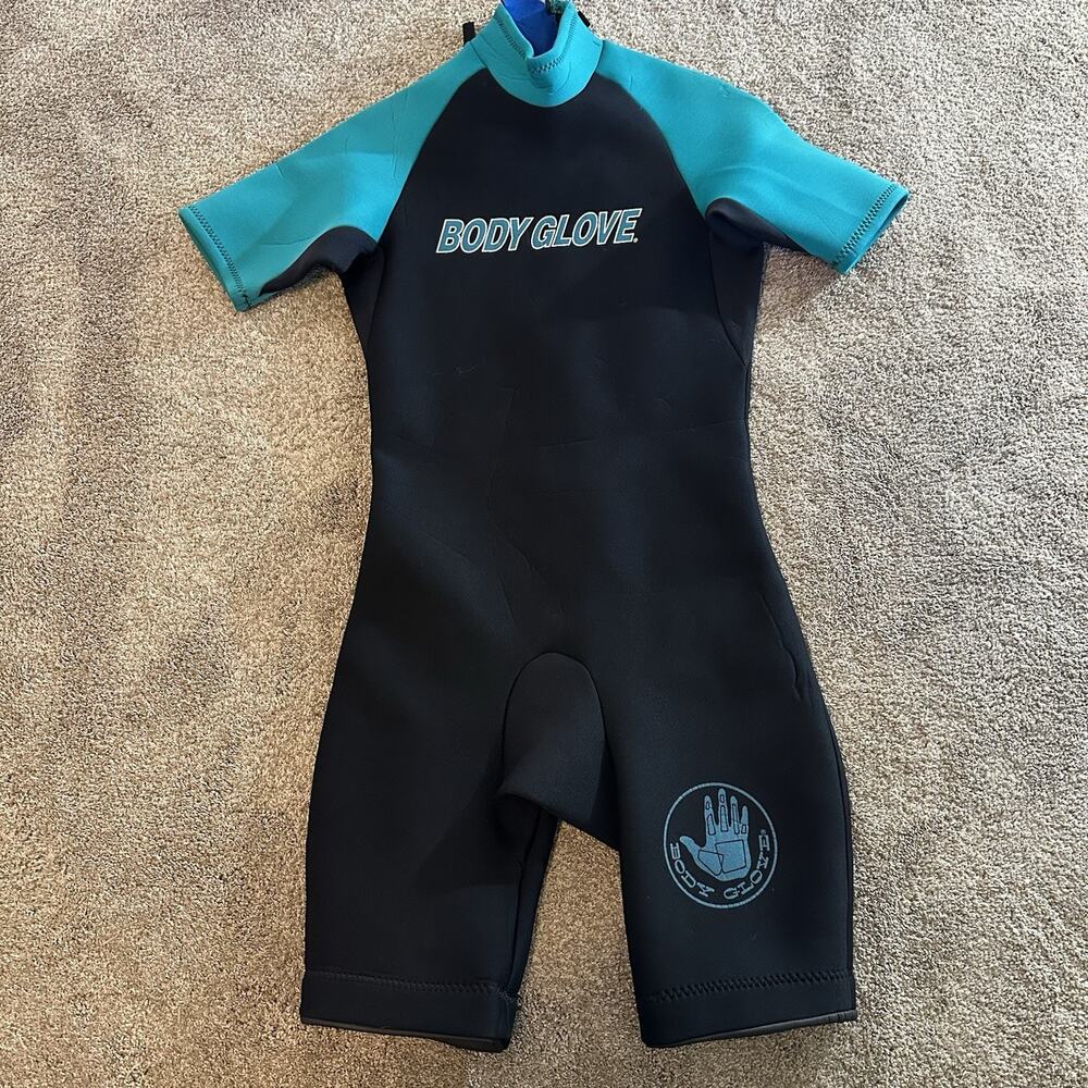 Mens BODY GLOVE Wet Suit Size M L Large Vintage Teal Black